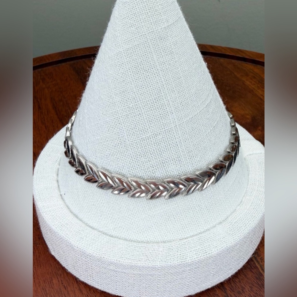 Vintage Diamond Cut Sterling Silver Bracelet — RL Marked 925